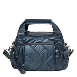 LUG Rumble Satchel & Crossbody Bag - Metallic Indigo